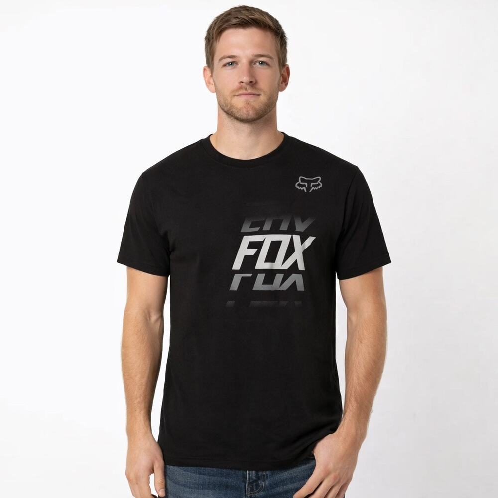 FOX Active “City Fox” Graphic Performance T-Shirt – Black – Regular Fit large